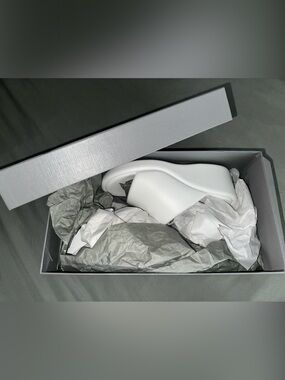 Balenciaga White Slide Sandals